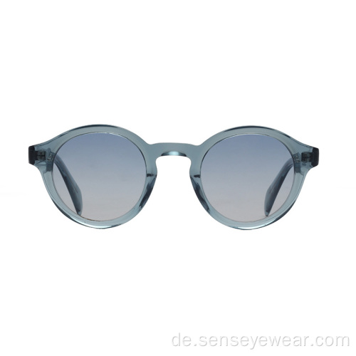 Vintage UV400 ECO Runde Acetat Polarisierte Sonnenbrille